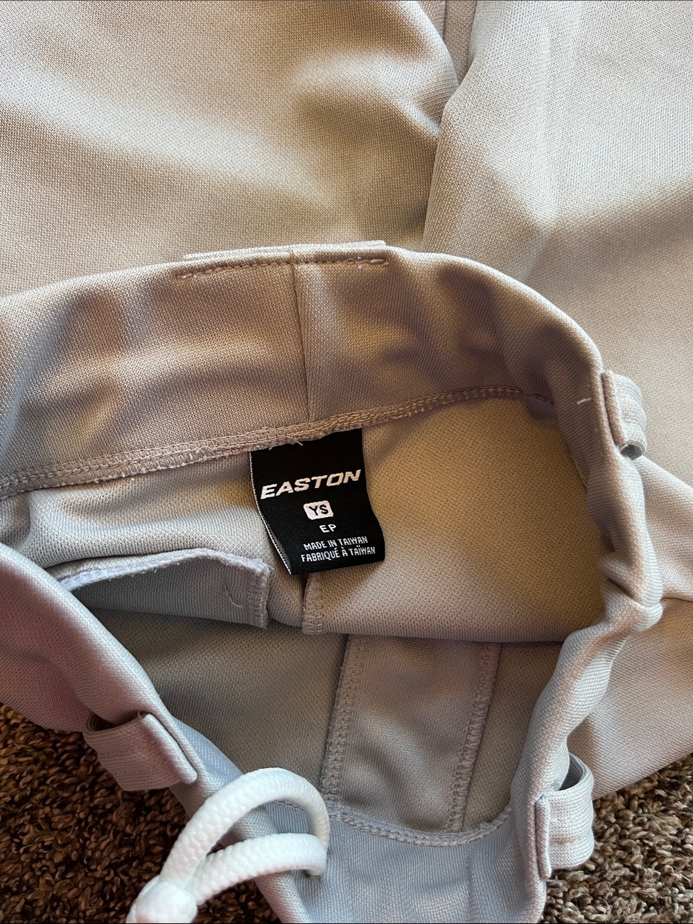 Kids Neutral gray baseball Pants with black belt - Picture 7 of 14